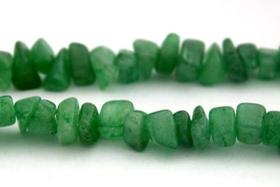 Fio Aventurina Verde Cascalho Extra Furado a Laser 90cm