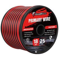 Fio AWELTEC 18 AWG 7,5 m 2 condutores vermelho e preto CCA