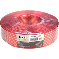 Fio Bicolor Para Som Cristal/Vermelho Mxt 2X1,00