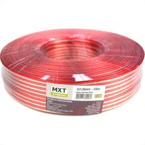 Fio Bicolor Para Som Cristal/Vermelho Mxt 2X1,50
