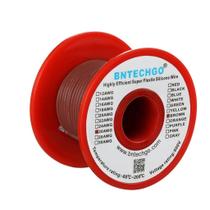 Fio BNTECHGO 26 AWG de silicone marrom, carretel de 30,5 m