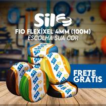Fio Cabo cabinho Flexível 4mm 100 Metros Sil Cores - cobre energia fio 750v original