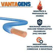 Fio Cabo Cobre Flexível 10mm 750v Rolo De 100m Sil Cores Anti Chama Inmetro -