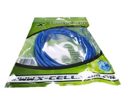 Fio Cabo De Rede Internet Rj45 5 Metros Azul X-cell