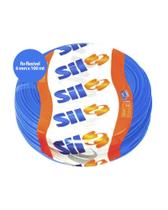 Fio Cabo Flexível 100 metros 750V 6 mm Azul Sil