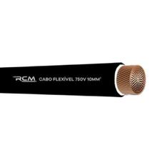 Fio Cabo Flexível 10mm Preto 750v - Rcm Fio Cabo Flexível 10mm Preto 750v - Rcm