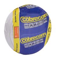 Fio Cabo Flexível Marca Cobrecom 1,5mm Rolos Com 50 Metros Branco
