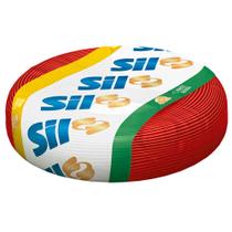 Fio Cabo Flexivel Sil 10,0mm 750V Rolo 100 Metros Vermelho Fio Cabo Flexivel Sil 10,0mm 750V Rolo 100 Metros Vermelho