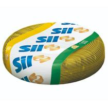 Fio Cabo Flexivel Sil 6,0mm 750V Rolo 100 Metros Amarelo