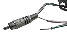 Fio Caixa Som 2x1,00mm Rca X Descascado P/ Borne Pressão 20M