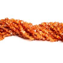 Fio Cascalho Agata Cornalina Furado 90 cm Para Fazer Pulseira