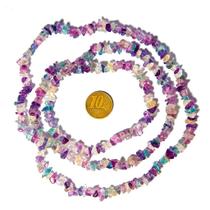 Fio Cascalho Fluorita Furado a Laser de 90 cm para Fazer Pulseiras e Colares