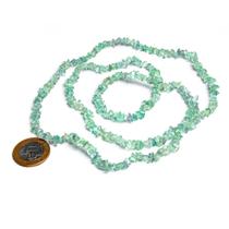 Fio Cascalho Fluorita Verde Furado 90 cm Para Fazer Pulseira
