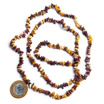 Fio Cascalho Jaspe Mookaita Furado 90 cm Para Fazer Pulseira