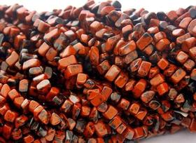 Fio Cascalho Obsidiana Mahogany Furado 90 cm para Fazer Pulseira de Pedra Natural