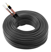 Fio Coaxial Preto Cftv 100 Metros 90% Malha