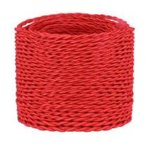Fio coberto de tecido Helunsi 10m vermelho 18 AWG com 2 condutores