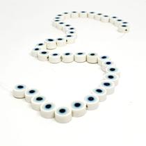 Fio Com 40 Olhos Gregos Branco Para Colares e Pulseiras
