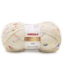 Fio Confete Círculo 210 Metros 100 Gramas Cor 8176 Off White Fio Confete Círculo 210 Metros 100 Gramas Cor 8176 Off White