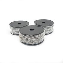 Fio Cordão Aljofre Pérola Plástico Prata 3mm 1 Metro 10g