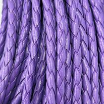 Fio Cordão de material ecológico Trançado Roxo 3mm 1 Metro 7g