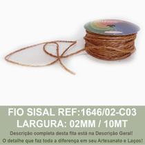 Fio/cordao juta/sisal/rami r:1646 e 1649 / 02mm - 10mt - sinimbu