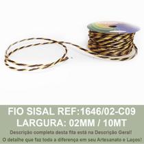 Fio/cordao juta/sisal/rami r:1646 e 1649 / 02mm - 10mt - sinimbu