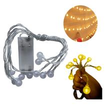 Fio Cordão Luminoso Bolinhas LED 10 Luzes Fio Fada 3m