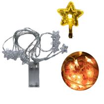 Fio Cordão Luminoso Estrelas LED 10 Luzes Fio Fada 3 metros
