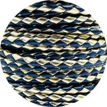Fio Cordão material ecológico Dourado e Preto 6mm 1 Metro Arte