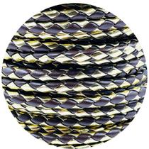 Fio Cordão material ecológico Dourado Marrom 6mm 1 Metro