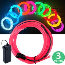 Fio Cordão Neon Fluorescente 3 Metros Com Controlador XM21152 Fio Cordão Neon Fluorescente 3 Metros Com Controlador XM21152