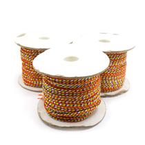Fio Cordão Poliéster Colorido 01 Rolo 2mm 40m 120g Embrulho Decoração