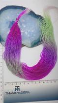Fio Cristal 1mm Vidro Facetado - Fio de Cristais Coloridos para Joias