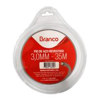 Fio de Aço Revestido 3,0mm Branco Rolo Com 35 Metros - Cor Cinza