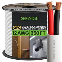 Fio de alto-falante GearIt 12AWG 250 pés (76 m), 2 condutores, classificação CL2 Fio de alto-falante GearIt 12AWG 250 pés (76 m), 2 condutores, classificação CL2