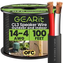 Fio de alto-falante GearIt 14AWG, 4 condutores, 30 m, classificação CL3 Fio de alto-falante GearIt 14AWG, 4 condutores, 30 m, classificação CL3