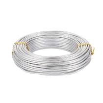 Fio de alumínio PH PandaHall 82 pés/500 g Flexível Prateado de 3 mm/9 Fio de alumínio PH PandaHall 82 pés/500 g Flexível Prateado de 3 mm/9