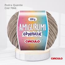 Fio de Amigurumi Chenille Circulo 100g COR:7066 PEDRA QUENTE