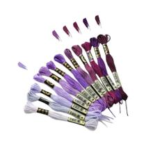 Fio De Bordado Em Gradiente Arco-Íris 12PCS 8 Metros Fio De Bordado Para Costura Em Casa DMC