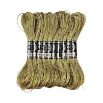Fio De Bordado Metálico Brilhante 6 24PCS Poliéster DIY Para Ponto Cruz Em Artesanato