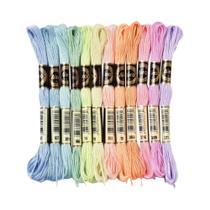 Fio De Bordado Preto E Branco 6 Fios, 105 Jardas, 12 Meadas, Fio Variegado Para Ponto Cruz E
