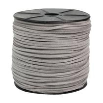 Fio de Camurça Cinza Para Artesanato Chaveiros Tira 2.7mm 30 Metros