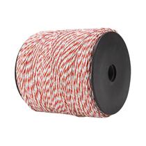 Fio De Cerca Elétrica Para Gado Em Aço Inoxidável Branco E Vermelho 500M Rolo De Corda Condutiva