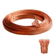 Fio de cinta de aterramento QuQuYi, cobre, trançado, 3m, 6mm2, blindado