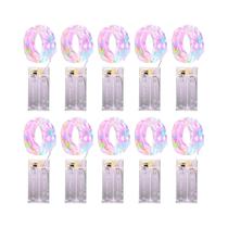 Fio De Cobre LED De 2/3 Metros Com 10 Luzes De Fada Para Decoração De Árvore De Natal E Festas - Fio De Cobre LED De 2/3 Metros Com 10 Luzes De Fada Para Decoração De Árvore De Natal E Festas -