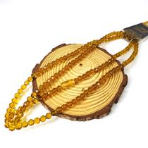 Fio de contas com 147 contas + firma amarelo dourado cristal Fio de contas com 147 contas + firma amarelo dourado cristal