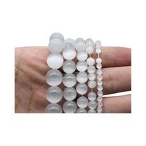 Fio De Contas De Pedra Selenita Natural Para Pulseira, Colar E Fabricação De Joias DIY,