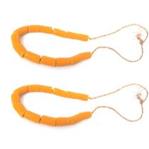 Fio de Coral Africano Segui Candomblé Orixá Guia Legítimo Amarelo Kit 2 Und