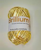 Fio De Crochê Malha Metalizado Bolsas Várias Cores Brilium Cor:Púrpura